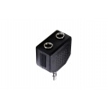 Accsup ADAPTATEUR JACK 3,5 STEREO MALE / 2 X JACK 3,5 STEREO FEMELLE