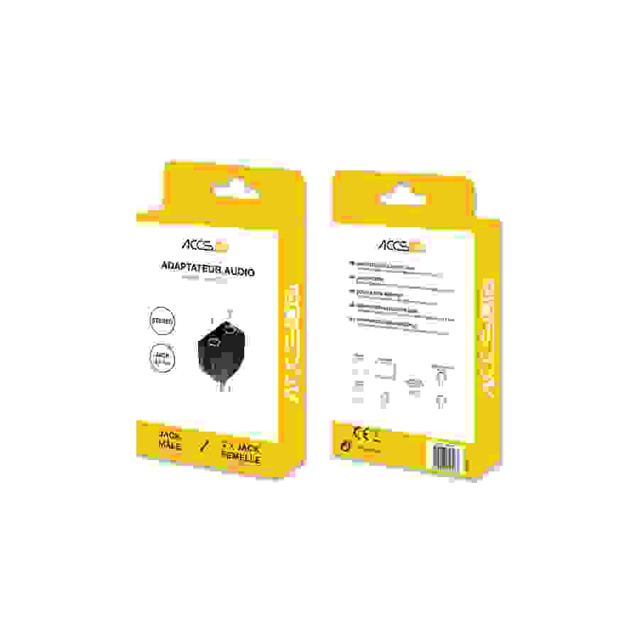 Accsup ADAPTATEUR JACK 3,5 STEREO MALE / 2 X JACK 3,5 STEREO FEMELLE n°2