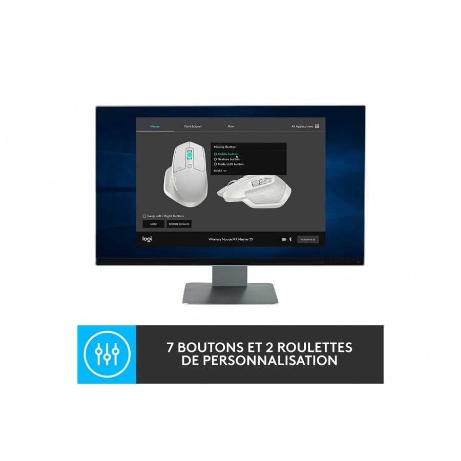 Logitech MX Master 2S souris sans fil edition Bluetooth, multi-surfaces n°9