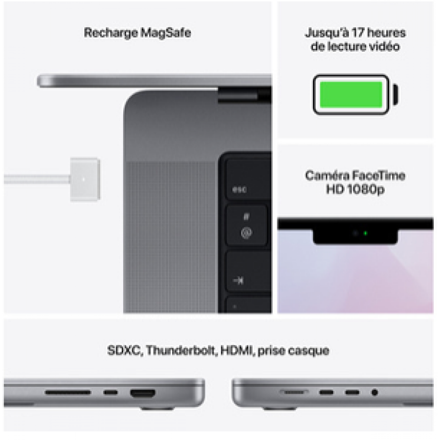 Apple MacBook Pro 14' 512 Go SSD 16 Go RAM Puce M1 PRO n°6