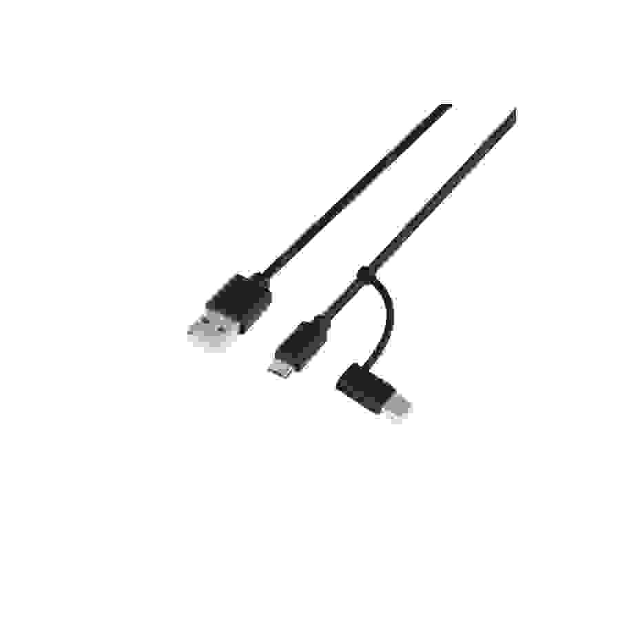 Accsup Chargeur secteur + Cable Micro USB et USB-C Noir n°2