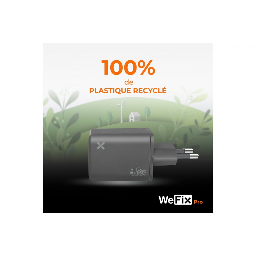 Wefix Pro CHARGEUR SECTEUR GaN 45W USB-C & USB-A n°5