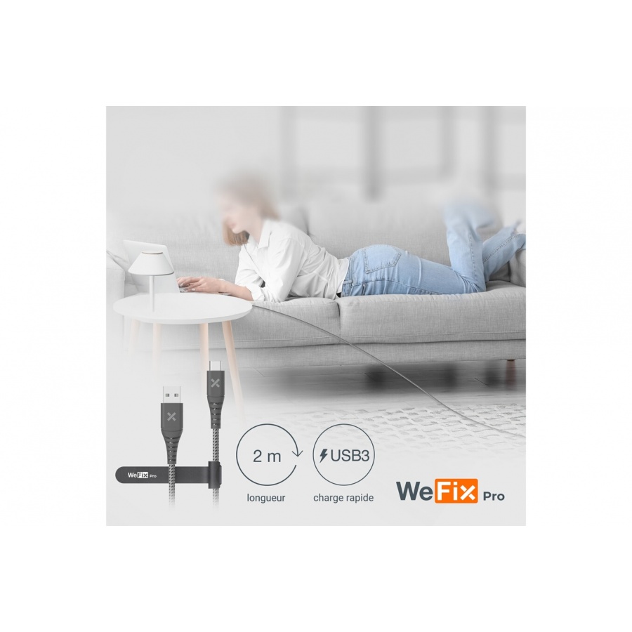 Wefix Pro CABLE RENFORCE USB-A / C  USB 3 2 METRES n°7