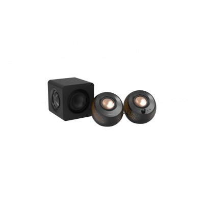 Creative PEBBLE X PLUS Enceintes ordinateur 2.1 USB-C avec caisson de basses et eclairage RVB personnalisable