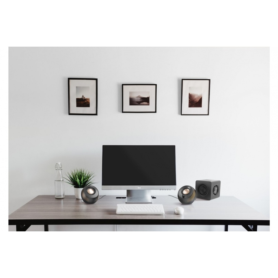 Creative PEBBLE X PLUS Enceintes ordinateur 2.1 USB-C avec caisson de basses et eclairage RVB personnalisable n°3