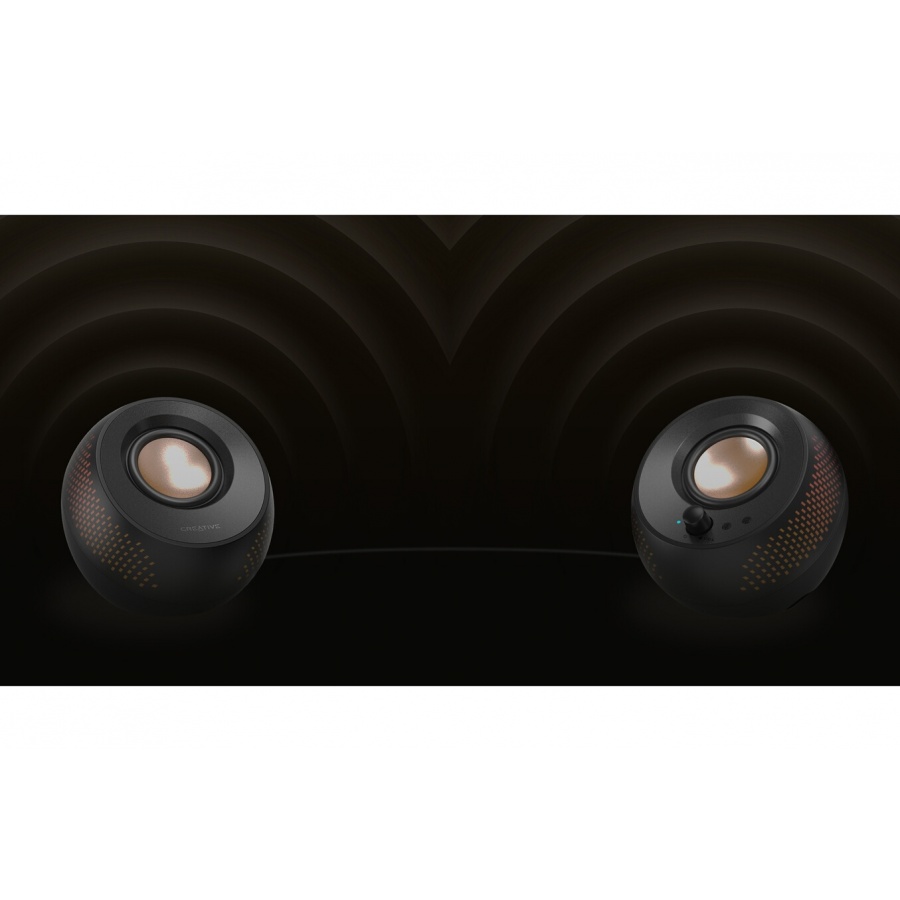 Creative PEBBLE X PLUS Enceintes ordinateur 2.1 USB-C avec caisson de basses et eclairage RVB personnalisable n°4