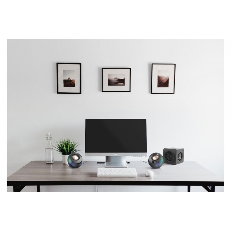Creative PEBBLE X PLUS Enceintes ordinateur 2.1 USB-C avec caisson de basses et eclairage RVB personnalisable n°6