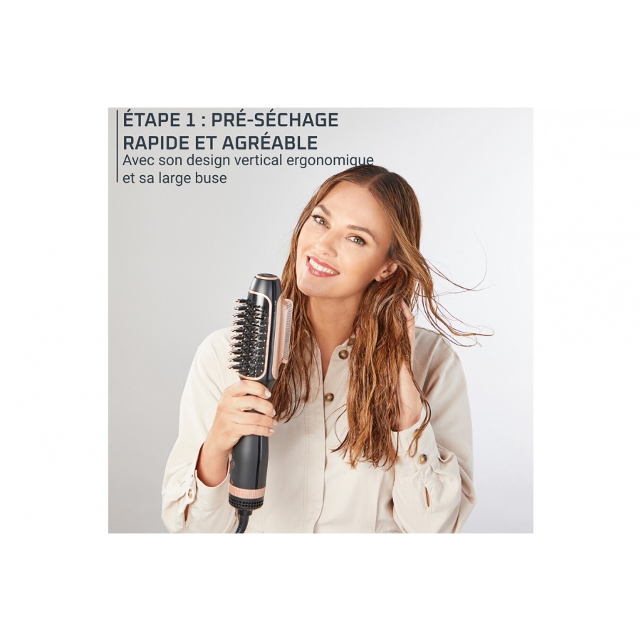 Calor Brosse soufflante 2 en 1 CF9840C0 Reverso NOIR/ROSE n°4