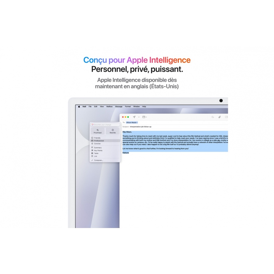 Apple iMac 24'' ecran retina 4,5K 256G0 SSD 16 GO RAM Puce M4 CPU 8 coeurs GPU 8 coeurs Argent n°5