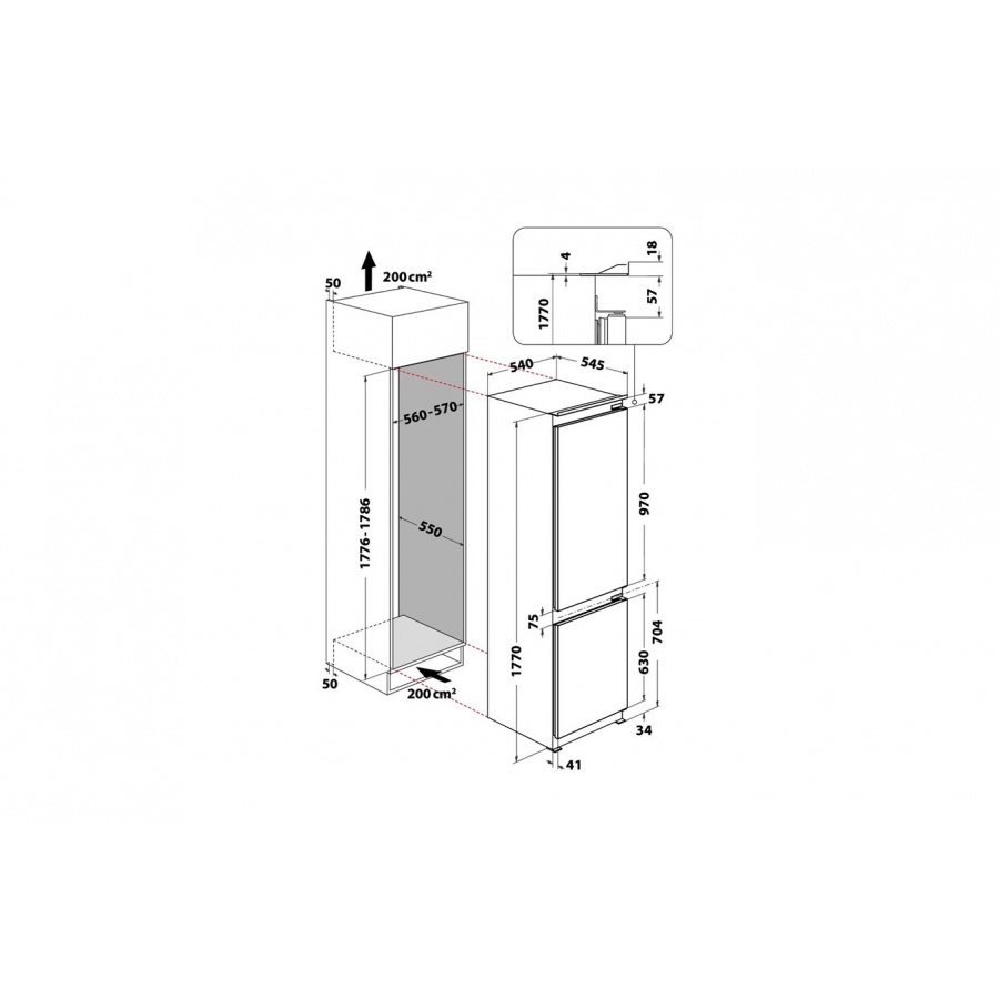 Whirlpool WHC18D011C2FR - ENCASTRABLE 178 CM n°9