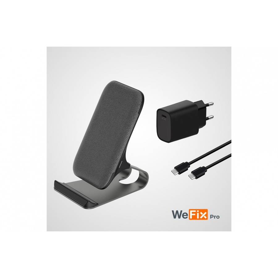 Wefix Pro Stand induction 15W avec cable USB-C et chargeur secteur 20W Noir n°4