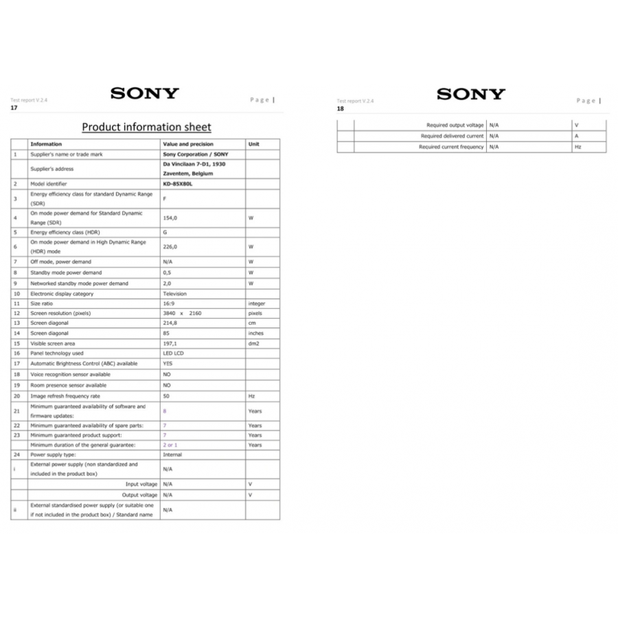 Sony KD-85X80L n°13