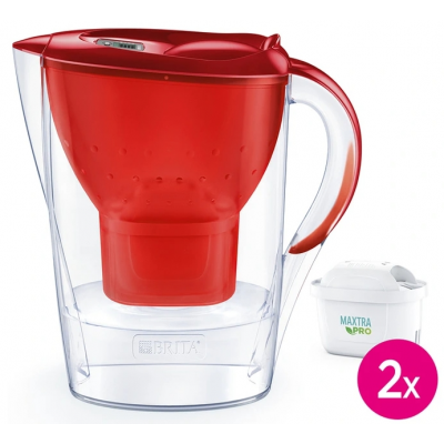 Brita Marella rouge 2 mois (inclus 2 cartouches filtrantes MAXTRA PRO All-in-1)