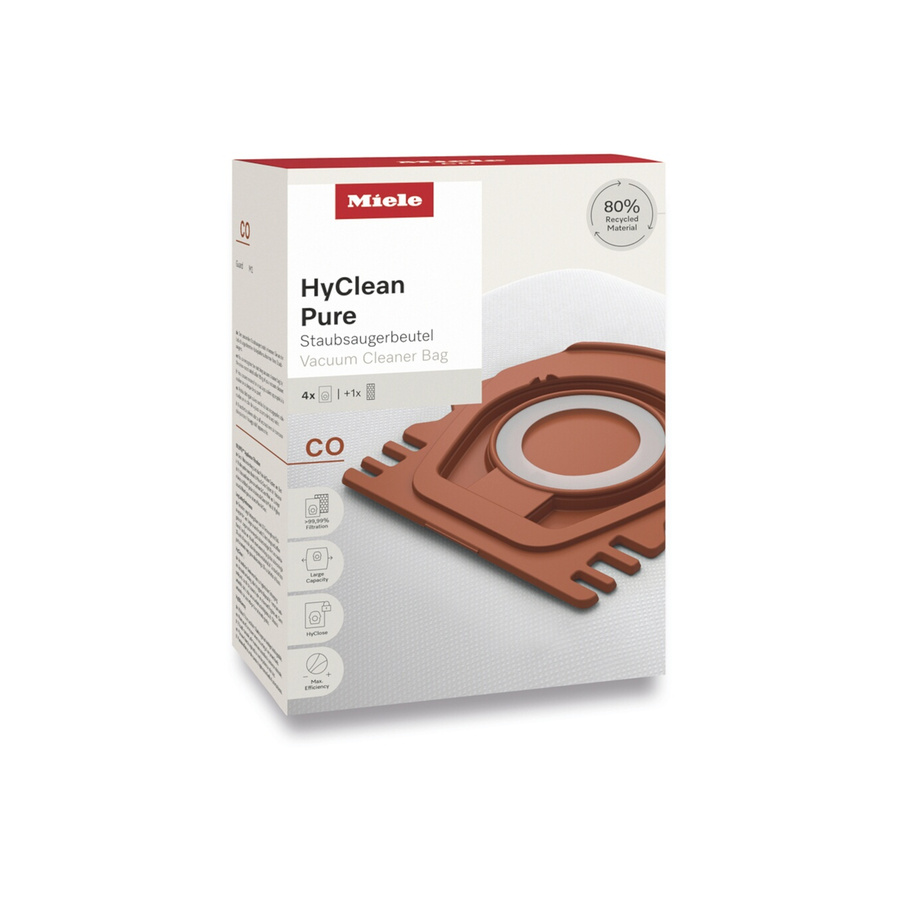 Miele Pack de 4 sacs HyClean Pure CO Rouge n°1