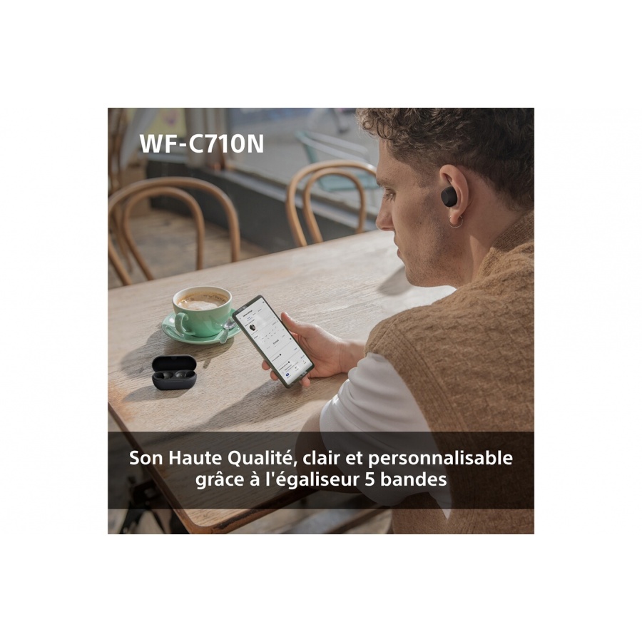 Sony sans fil Bluetooth Multipoint WF-C710N avec reduction de bruit active Noir n°4