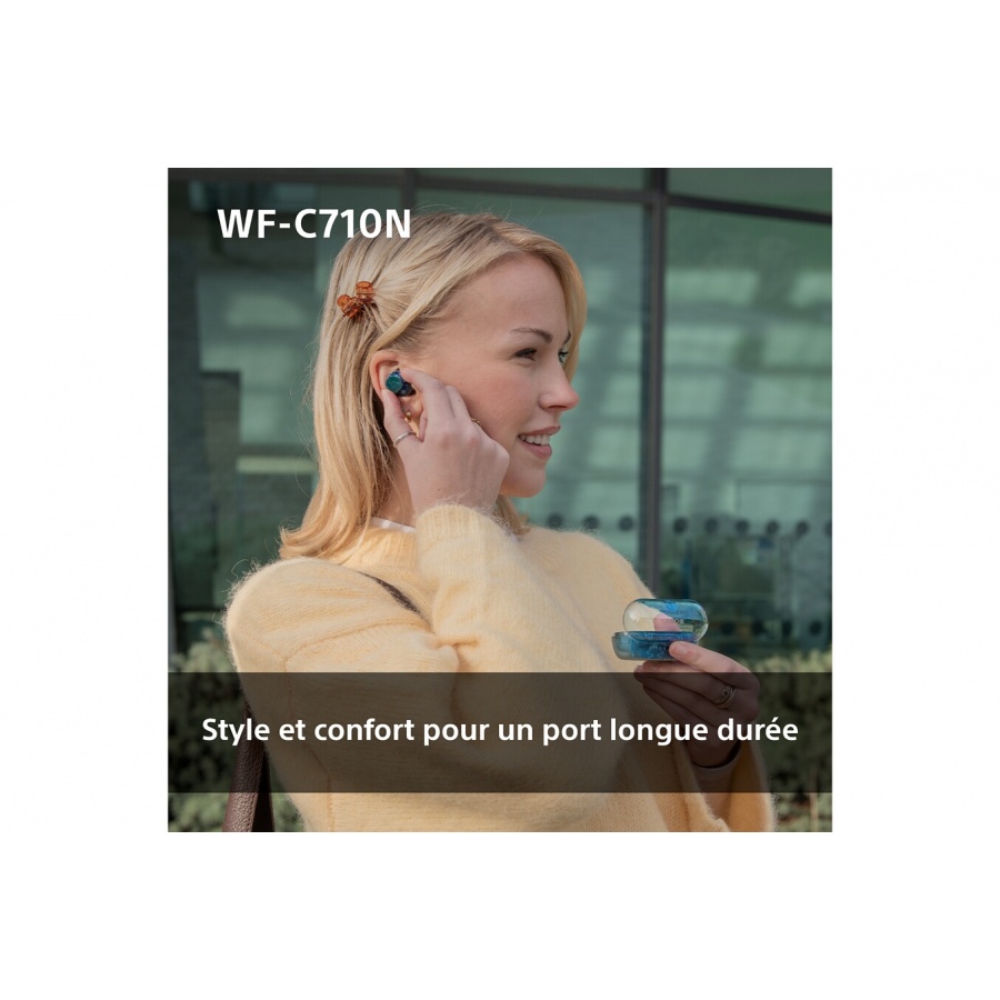 Sony sans fil Bluetooth Multipoint WF-C710N avec reduction de bruit active Noir n°5