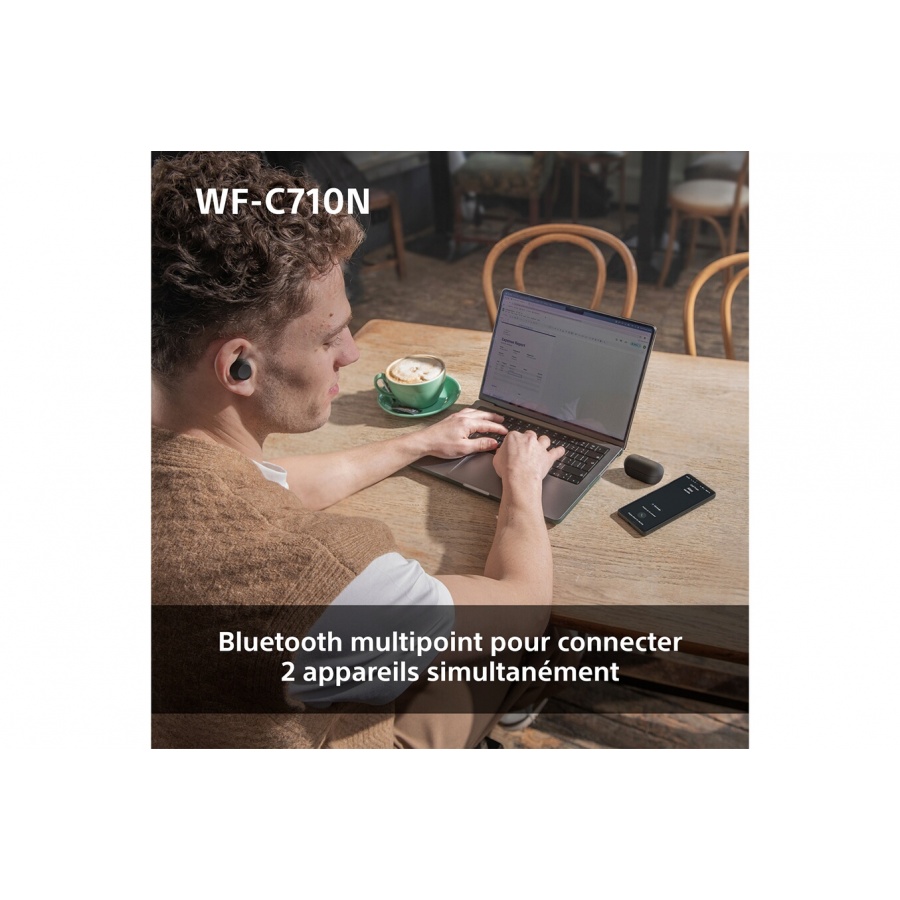 Sony sans fil Bluetooth Multipoint WF-C710N avec reduction de bruit active Noir n°8