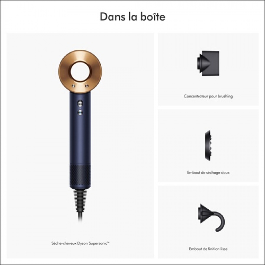 Dyson Supersonic cheveux raides à ondulés Bleu de Prusse Cuivre n°7