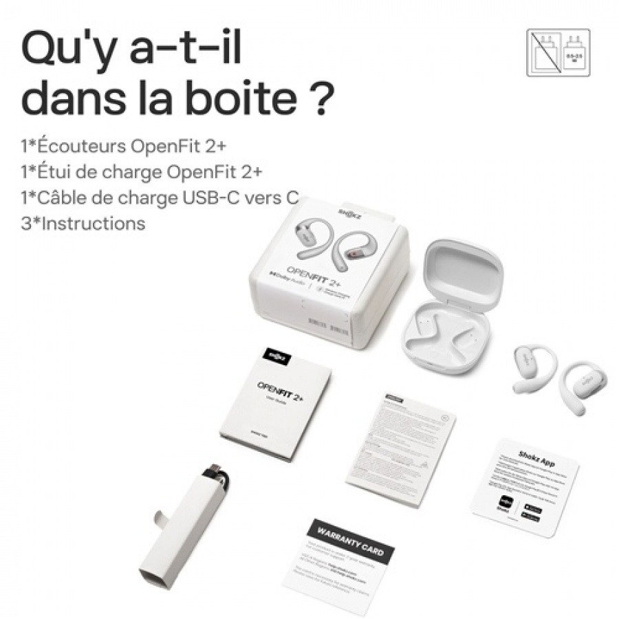 Shokz ECOUTEURS TWS A CONDUCTION AERIENNE OPENFIT 2 PLUS NOIR n°6