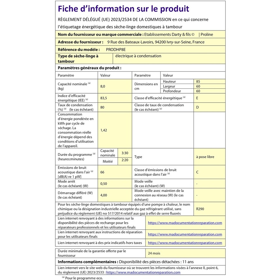 PROLINE PRODHP8E n°7