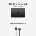 Apple Pro 14'' 512 Go SSD 16 Go RAM Puce M5 CPU 10 Cours GPU 10 Cours Noir Sidéral