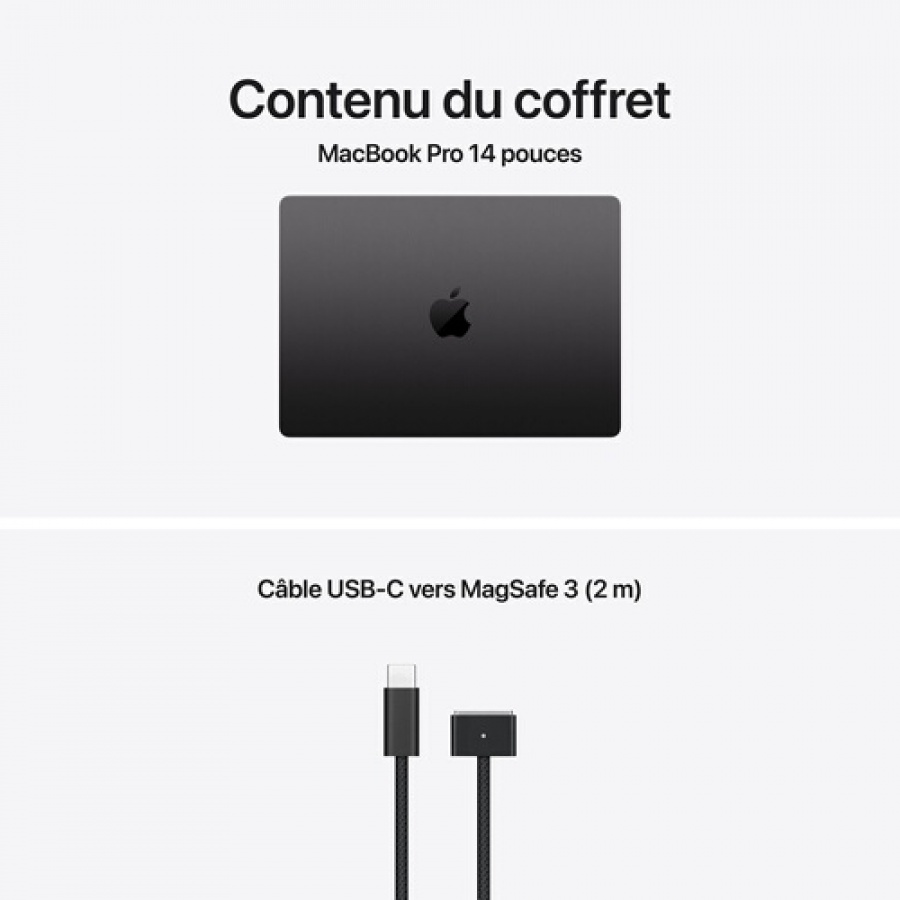 Apple Pro 14'' 512 Go SSD 16 Go RAM Puce M5 CPU 10 Cours GPU 10 Cours Noir Sidéral n°9