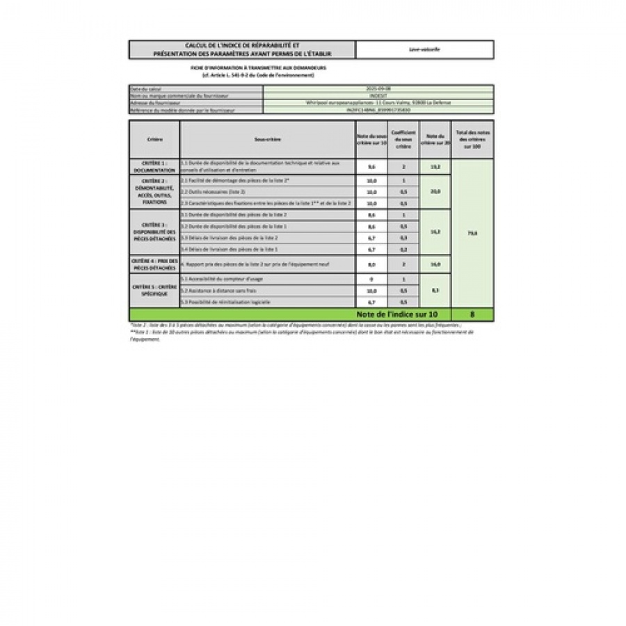 Indesit IN2IFC14BN6 n°9