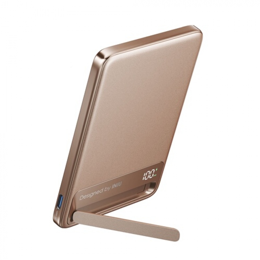 Iniu PB MagPro Slim 5k mAh Magnet+USB C Desert Titanium n°2