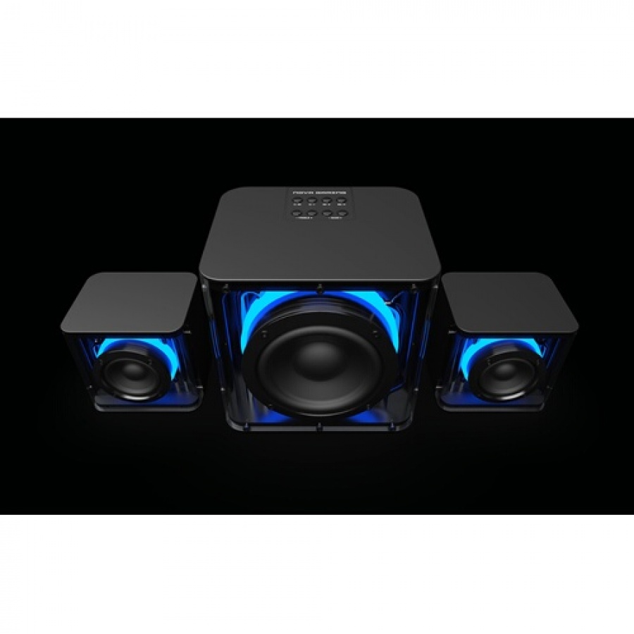 Nova Gaming SERPENTIS-Gaming Speaker 2.1 LED RGB transparent-Black n°5