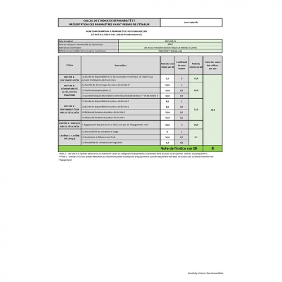 Beko BDIN36461 Blanc n°4