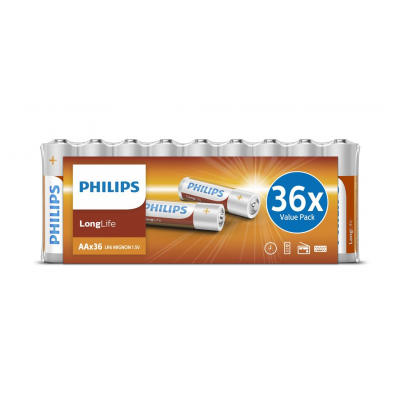 PHILIPS PACK DE 36 PILES ALCALINES AA LR06