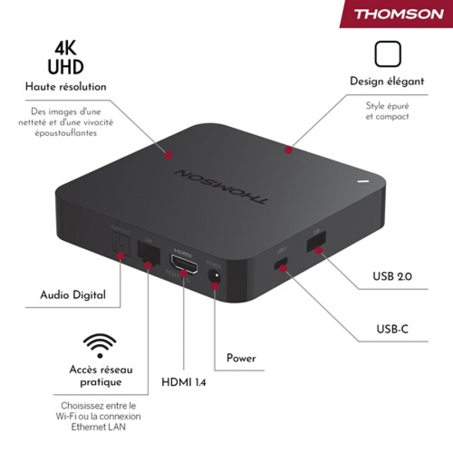 Thomson Streaming Box 245 4K avec Google TV n°2