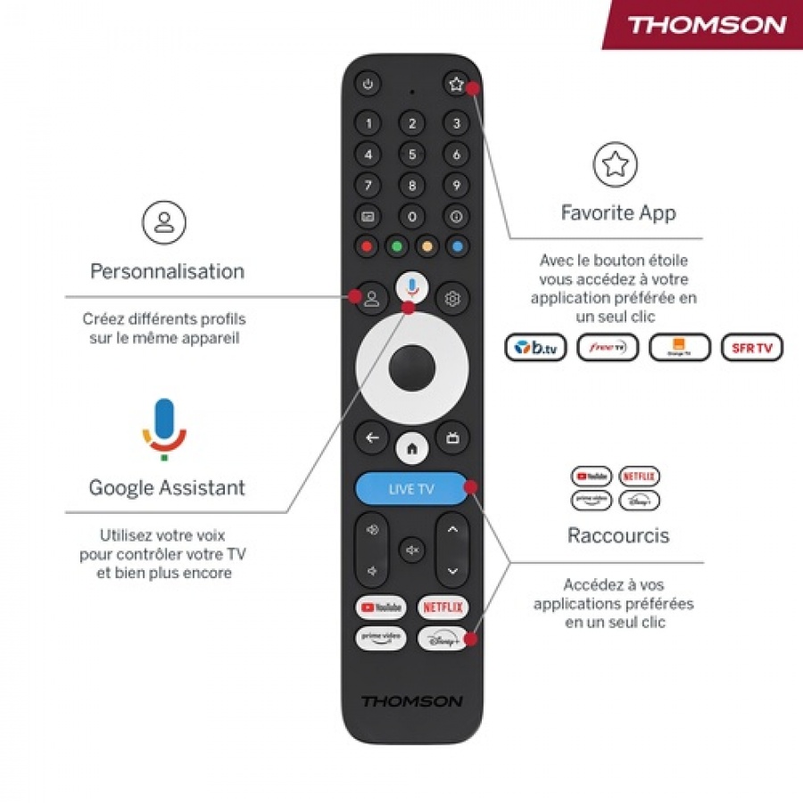Thomson Streaming Box 245 4K avec Google TV n°3