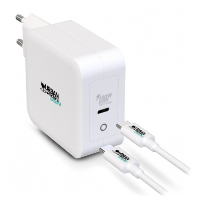 URBAN FACTORY CHARGEUR 100 W USB-C GAN ECO - FRIENDLY