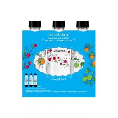 Sodastream Pack 3 bouteilles PET 1L Série limitée "Collection"