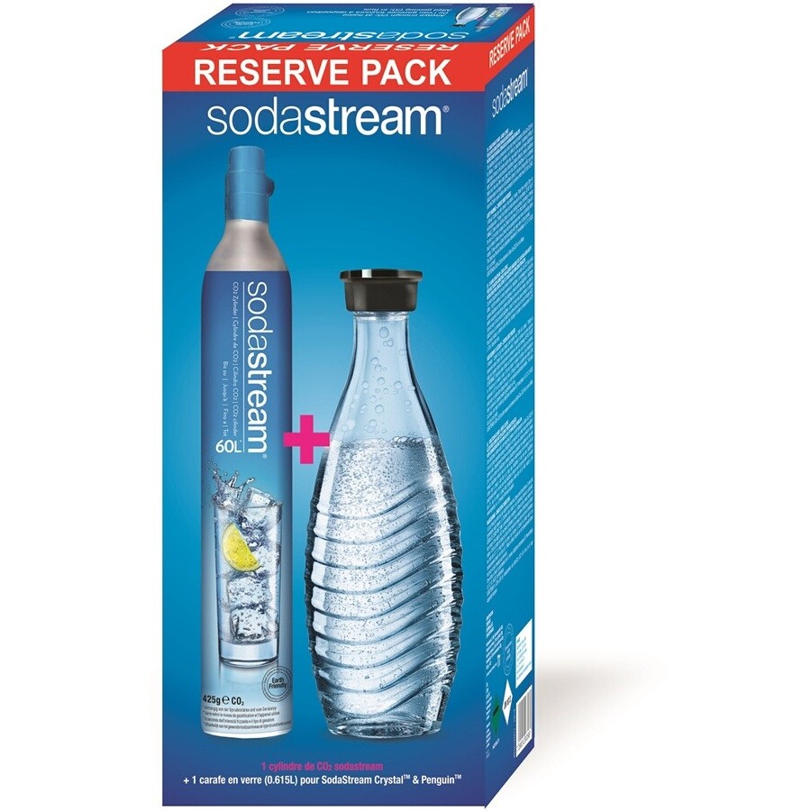 Sodastream Pack Réserve : Cylindre C02 supplémentaire + 1 carafe