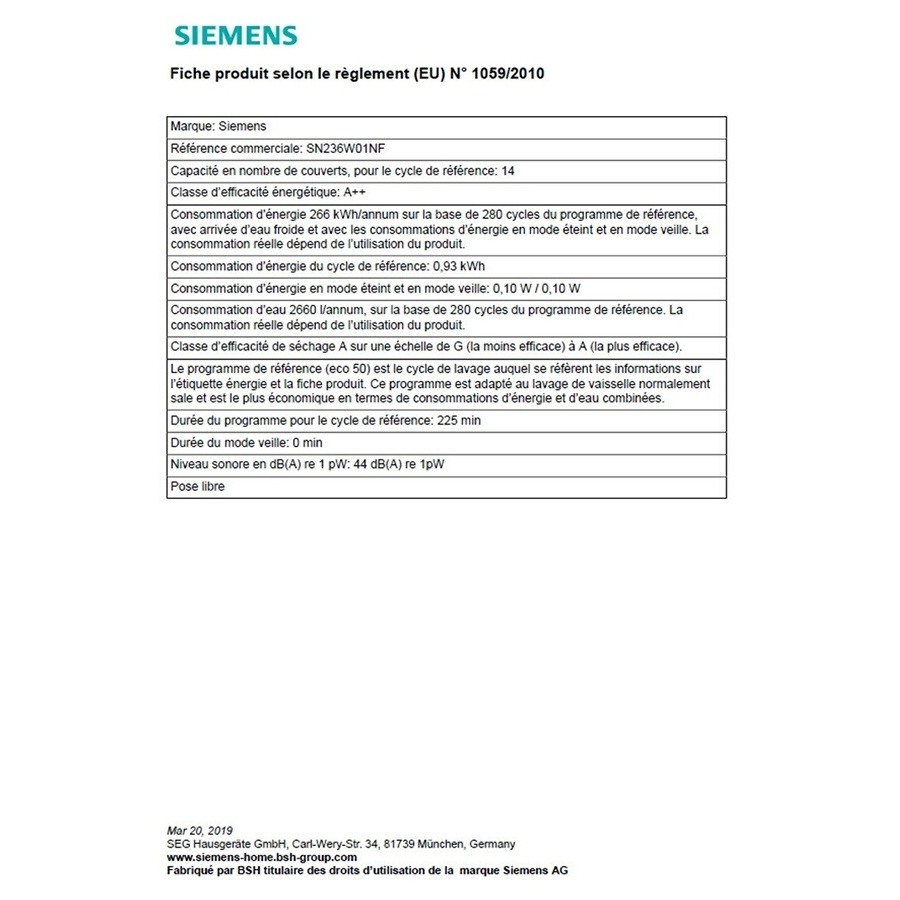 Siemens SN236W01NF n°7